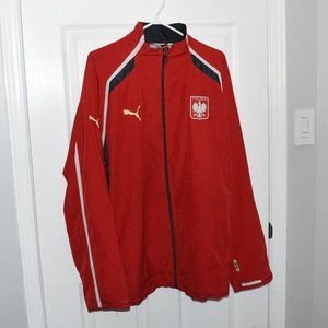 Men's Polska Red Puma Full Zip Sweater Size XL